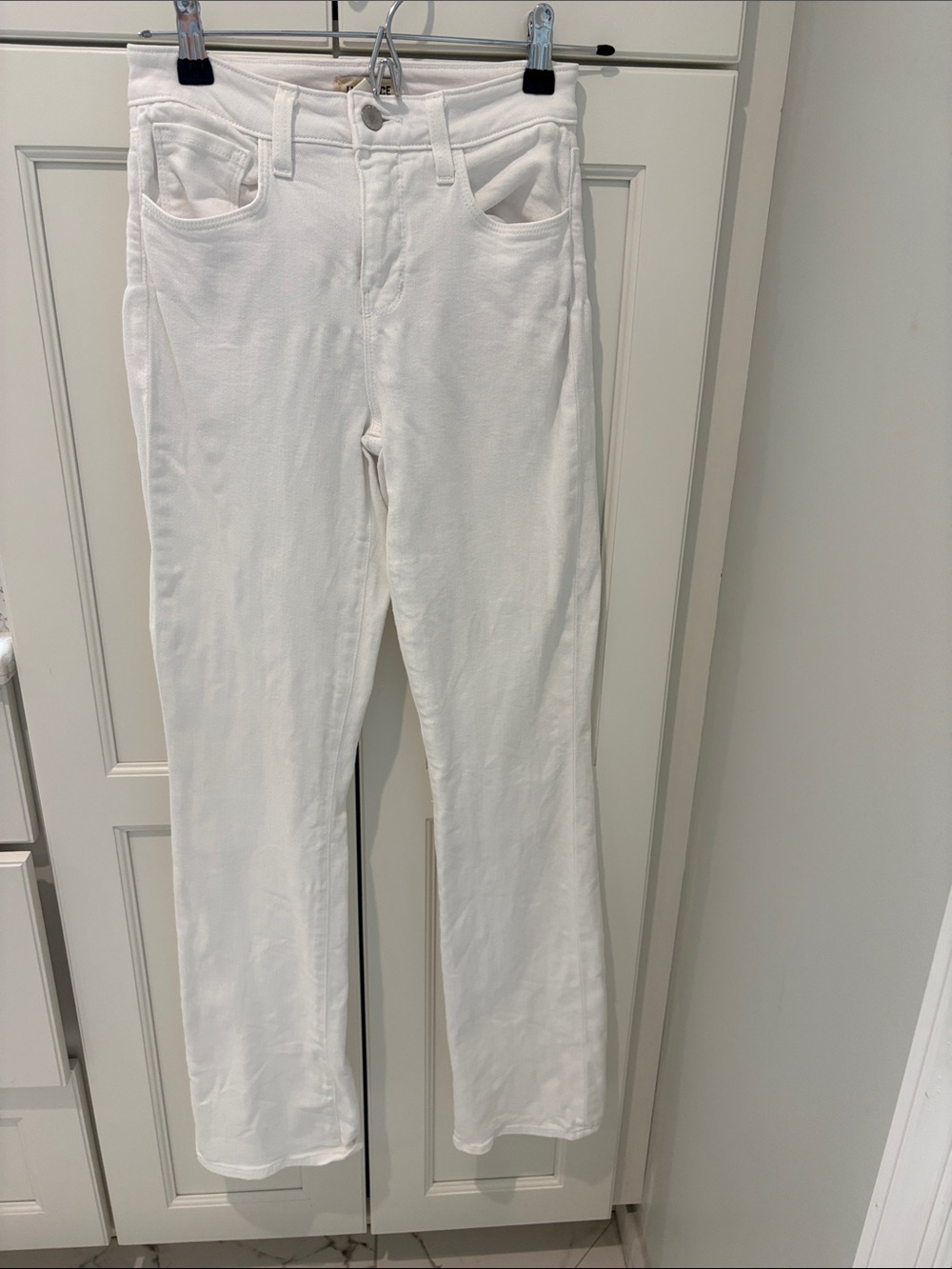 L'Agence Oriana sz 24 High Rise Straight White Jeans